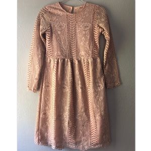 Beautiful Lace Dress, Pale Pink. NWOT
